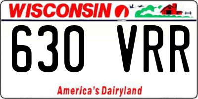 WI license plate 630VRR