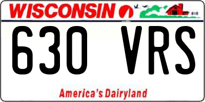 WI license plate 630VRS
