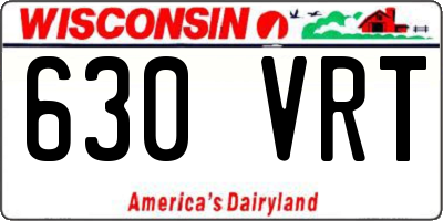 WI license plate 630VRT