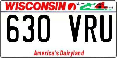WI license plate 630VRU