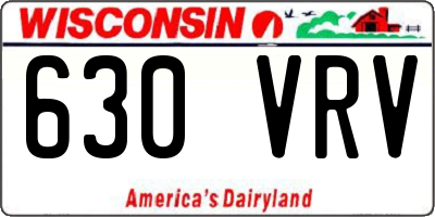 WI license plate 630VRV