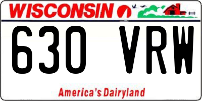 WI license plate 630VRW