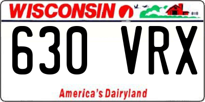 WI license plate 630VRX