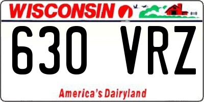 WI license plate 630VRZ