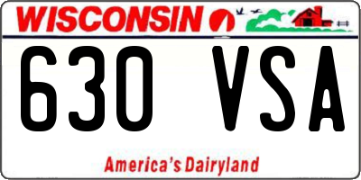 WI license plate 630VSA