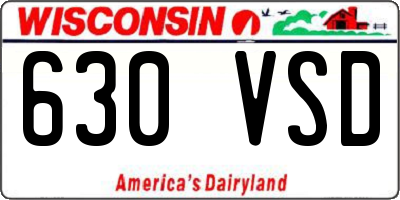 WI license plate 630VSD