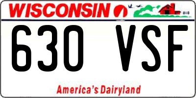 WI license plate 630VSF