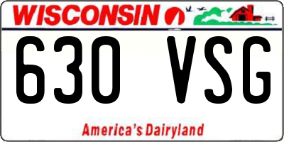 WI license plate 630VSG