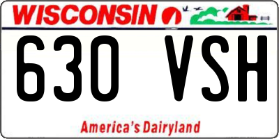WI license plate 630VSH