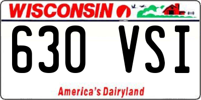 WI license plate 630VSI
