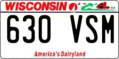 WI license plate 630VSM
