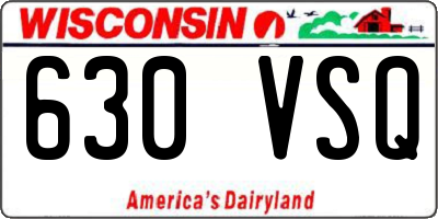 WI license plate 630VSQ