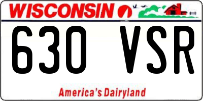 WI license plate 630VSR