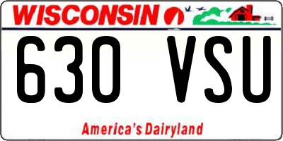 WI license plate 630VSU