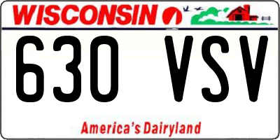 WI license plate 630VSV