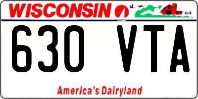 WI license plate 630VTA