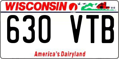 WI license plate 630VTB