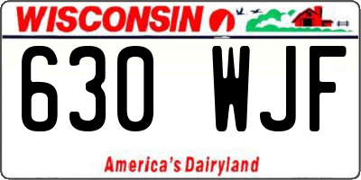WI license plate 630WJF
