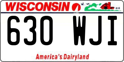 WI license plate 630WJI