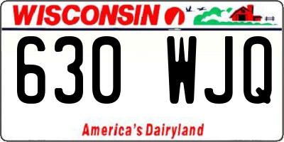 WI license plate 630WJQ