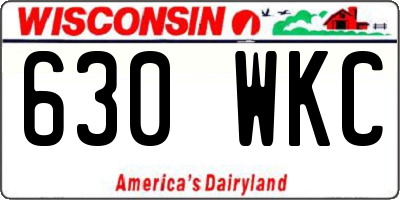 WI license plate 630WKC
