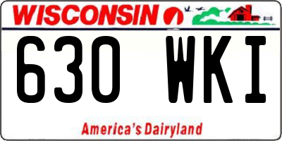 WI license plate 630WKI