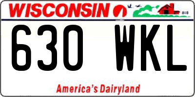 WI license plate 630WKL