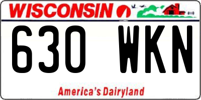 WI license plate 630WKN