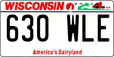 WI license plate 630WLE