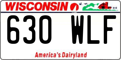 WI license plate 630WLF