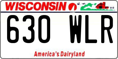 WI license plate 630WLR