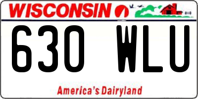WI license plate 630WLU