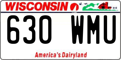 WI license plate 630WMU