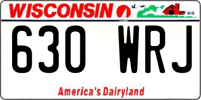 WI license plate 630WRJ