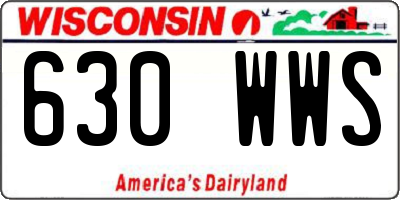 WI license plate 630WWS
