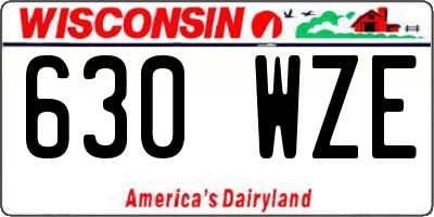 WI license plate 630WZE