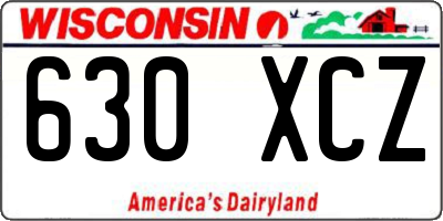 WI license plate 630XCZ
