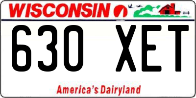 WI license plate 630XET