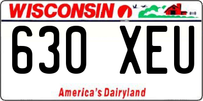 WI license plate 630XEU