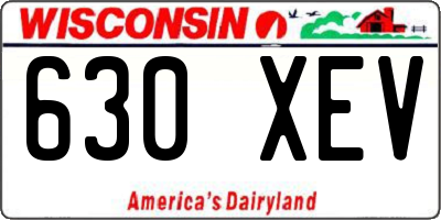 WI license plate 630XEV