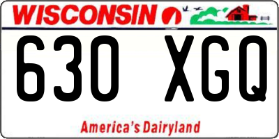 WI license plate 630XGQ