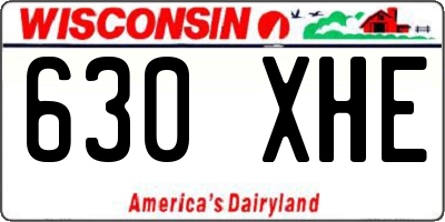 WI license plate 630XHE