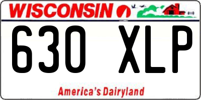 WI license plate 630XLP