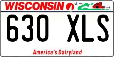 WI license plate 630XLS