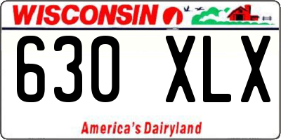 WI license plate 630XLX