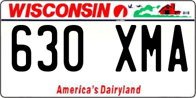 WI license plate 630XMA