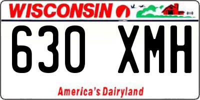 WI license plate 630XMH