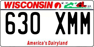 WI license plate 630XMM