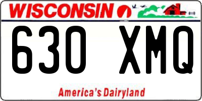 WI license plate 630XMQ