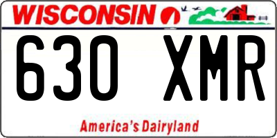 WI license plate 630XMR